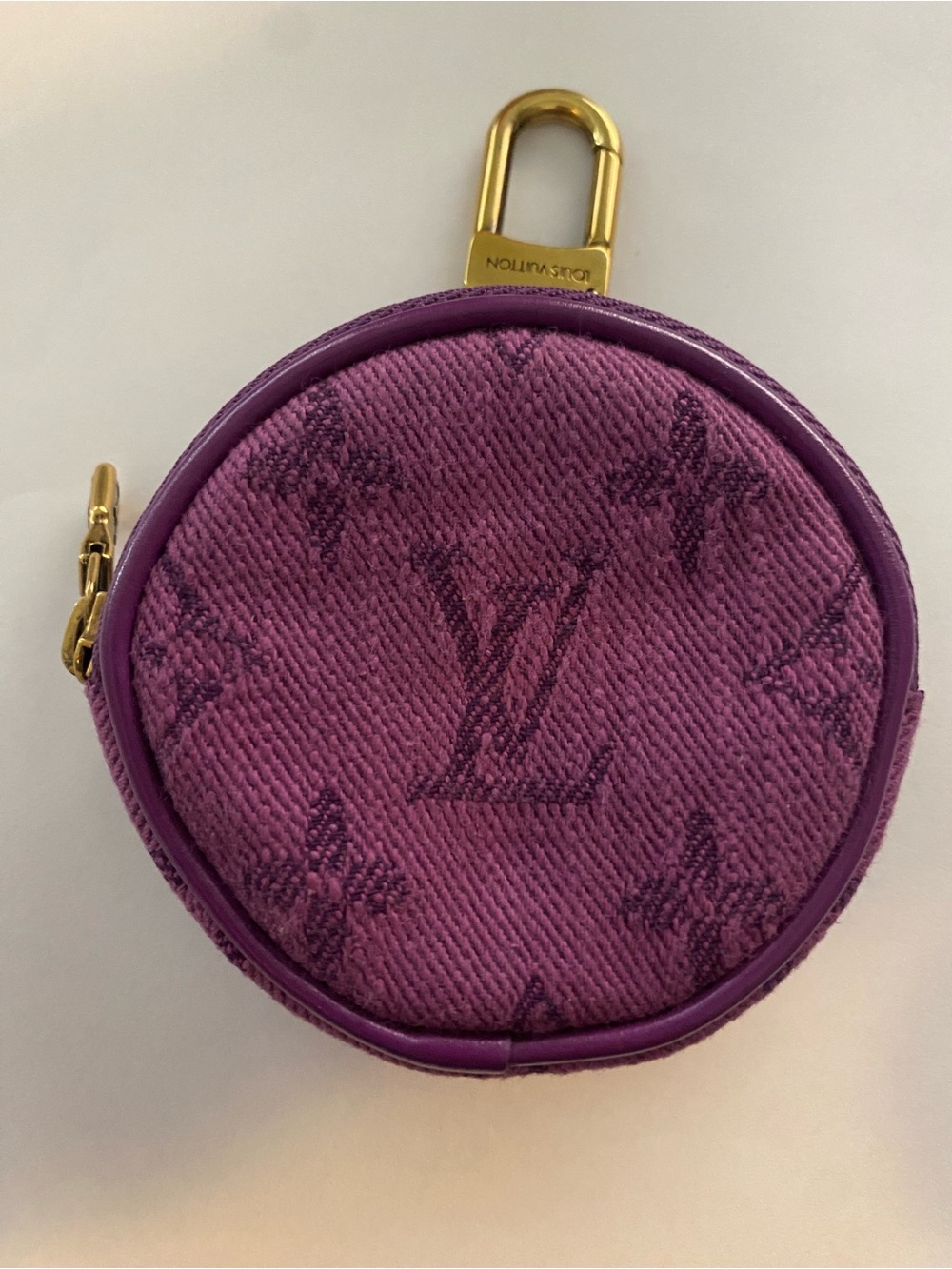 Louis Vuitton Monogram Denim Circle Bag Charm and Key Holder